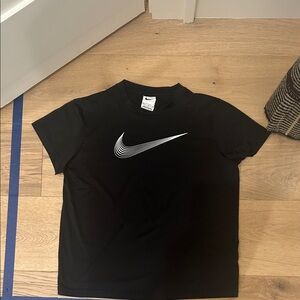 Nike Black Tee with Silver Swoosh